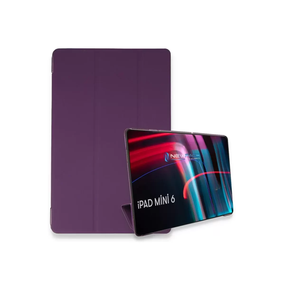 Newface Apple iPad Mini 6 Kılıf Tablet Smart Kılıf - Mor