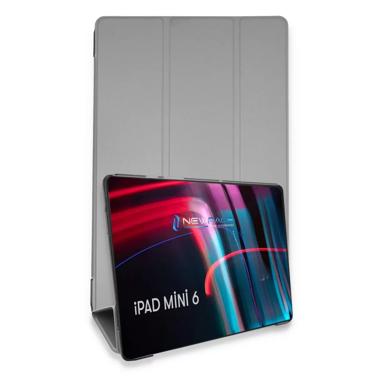 Newface Apple iPad Mini 6 Kılıf Tablet Smart Kılıf - Gri