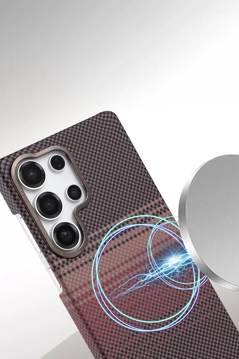 Newface Samsung Galaxy S24 Ultra Vega Magsafe Kapak - Çöl Titanyum