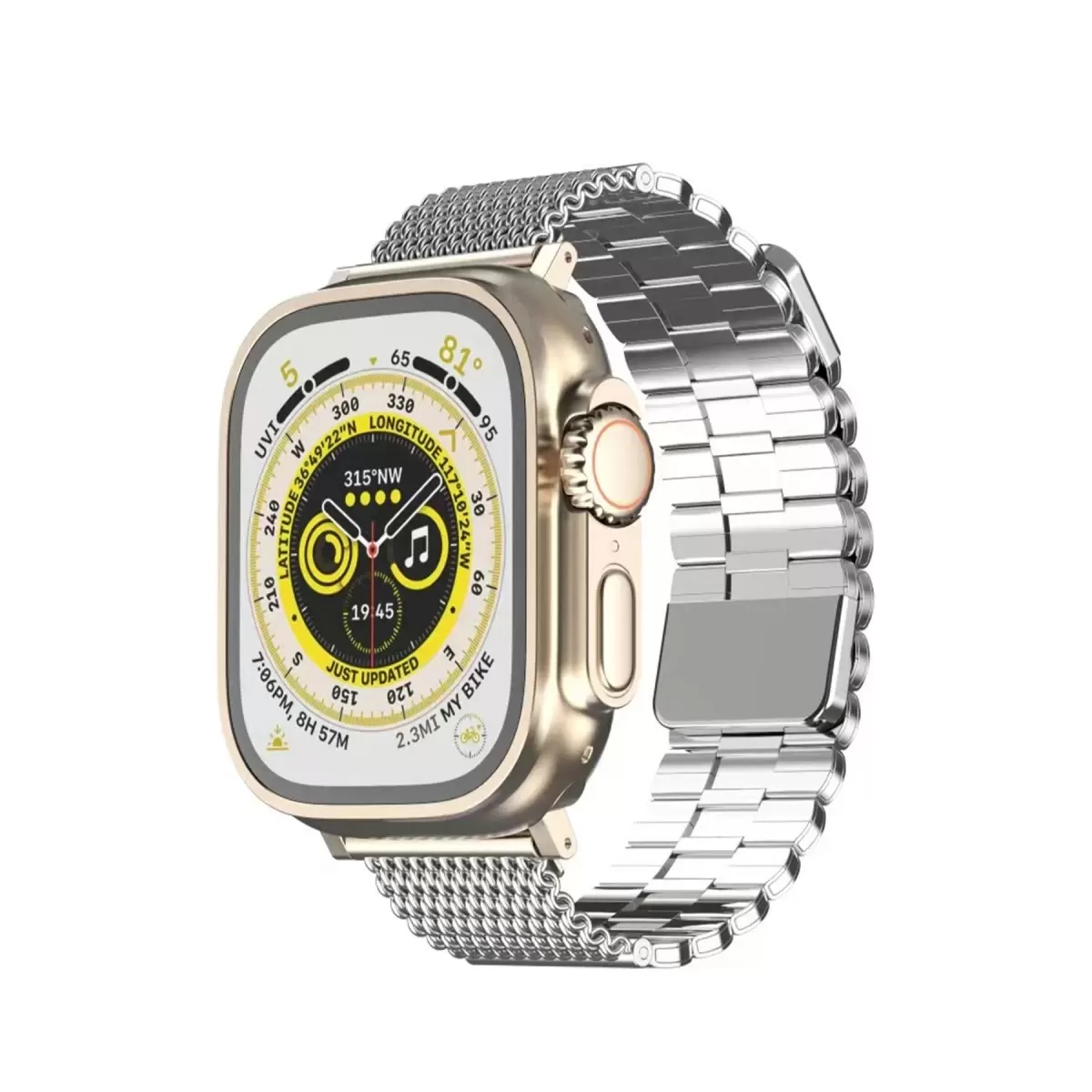 Newface Apple Watch 42mm Ascend Metal Kordon - Gümüş