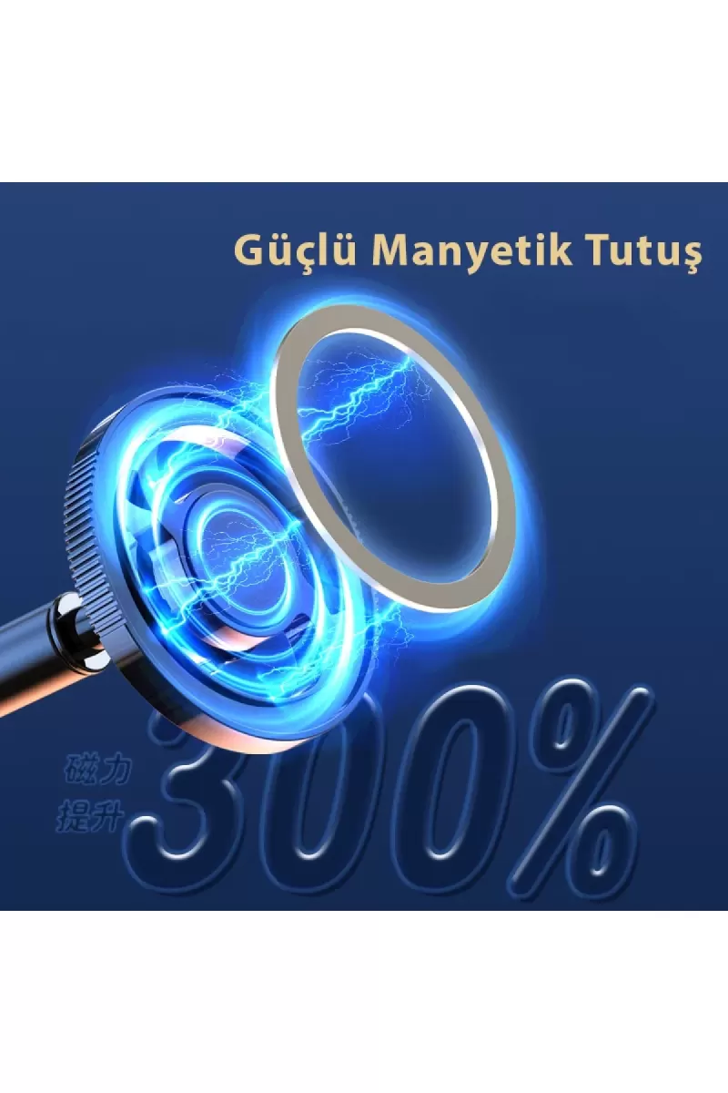 Newface Q38 Ayarlanabilir Yapışkanlı Manyetik Magsafe Araç Tutucu - Siyah