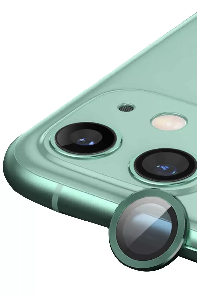 Newface Apple iPhone 12 Raze Metal Kamera Lens - Yeşil