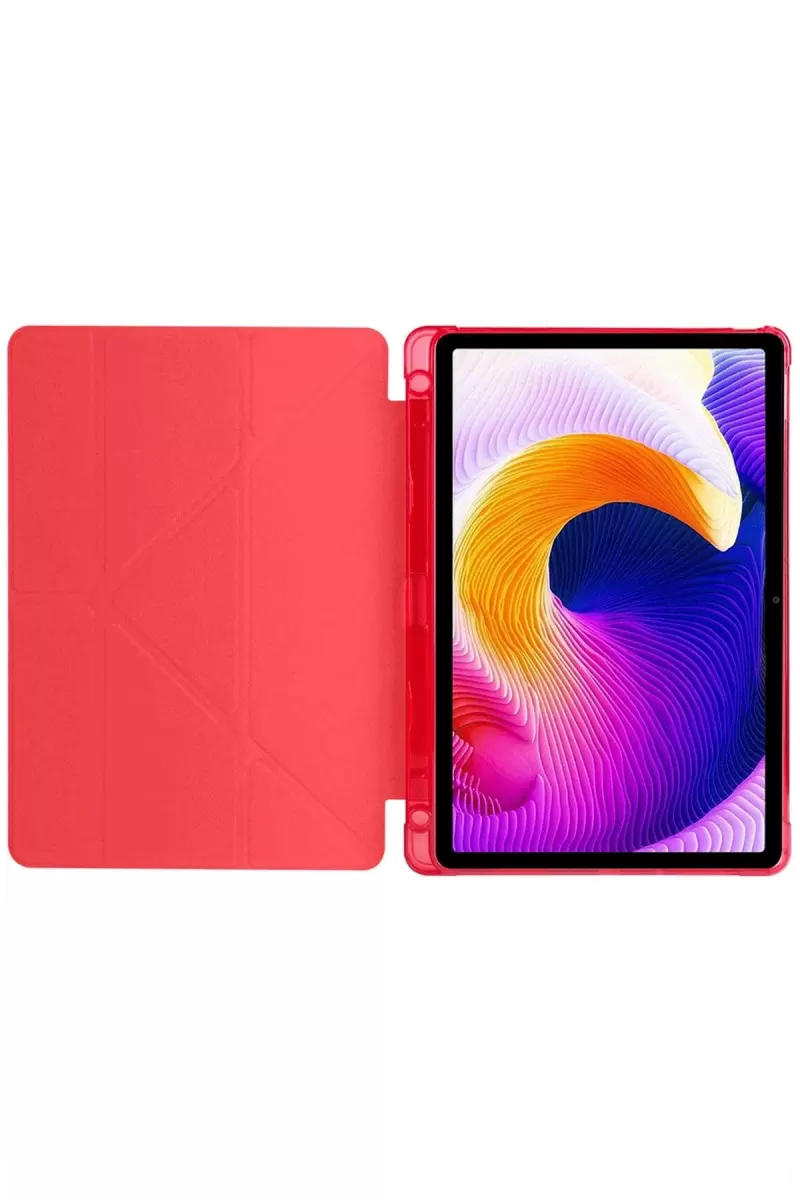 Newface Xiaomi Redmi Pad SE Kılıf Kalemlikli Mars Tablet Kılıfı - Kırmızı