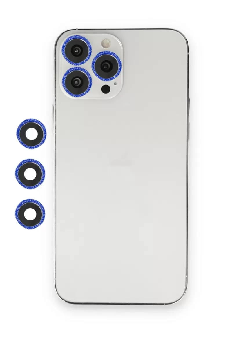 Newface Apple iPhone 12 Pro Max Shine Kamera Lens - Lacivert
