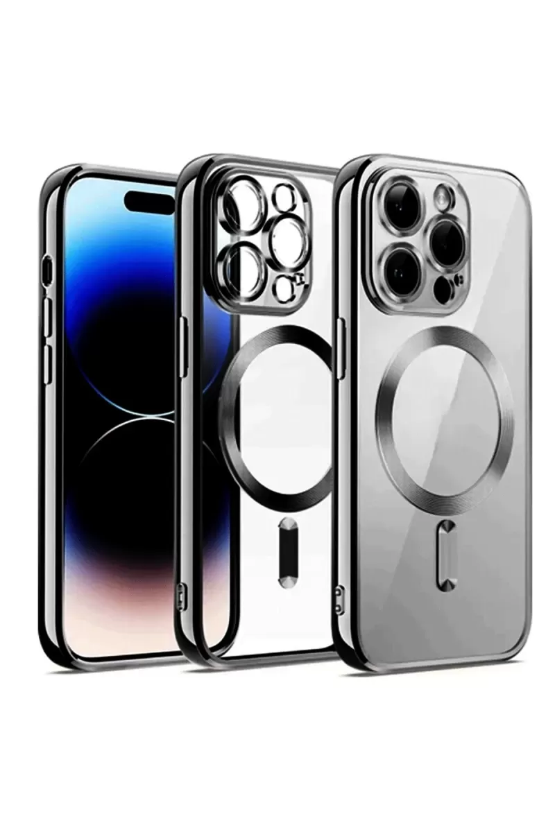 Newface Apple iPhone 13 Pro Max Kılıf Kross Magneticsafe Kapak - Gümüş