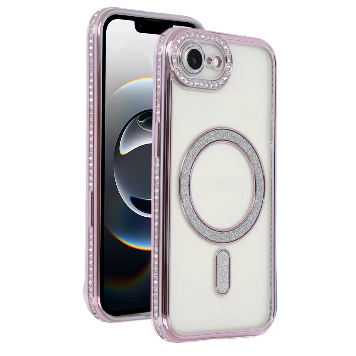 Newface Apple iPhone 16E Joke Simli Magneticsafe Kılıf - Pembe