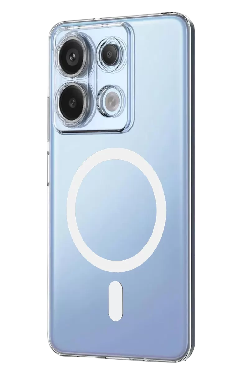 Newface Xiaomi Redmi Note 13 Pro 4G Combo Sert Şeffaf Magsafe Kapak - Şeffaf