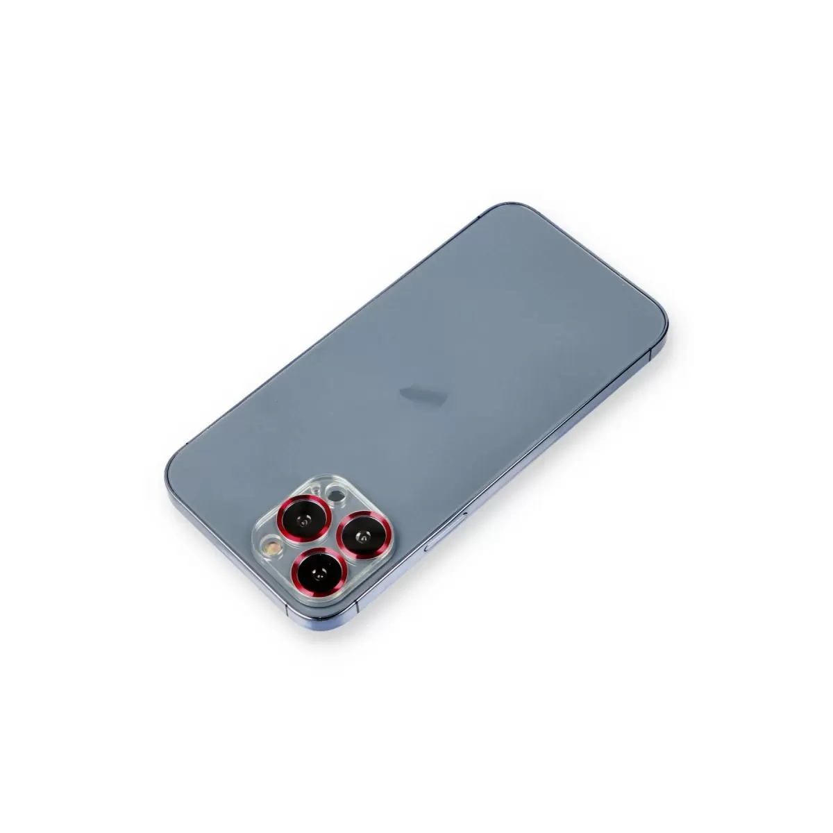 Newface Apple iPhone 13 Pro Metal Kamera Lens Koruma Cam - Kırmızı