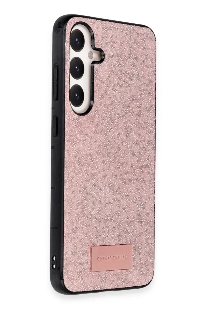 Onegif Samsung Galaxy A14 4G Bright Simli Kapak - Pembe
