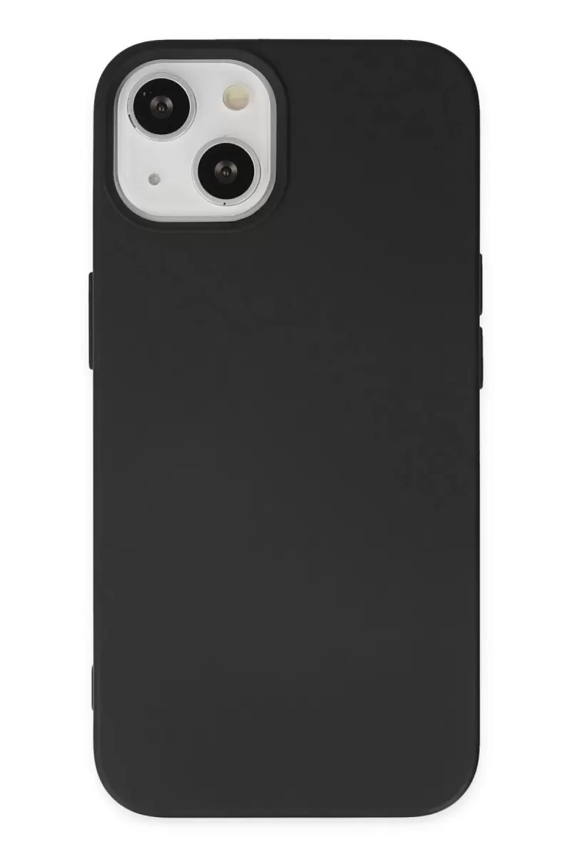 Newface Apple iPhone 15 Plus Kılıf Nano içi Kadife Silikon - Siyah