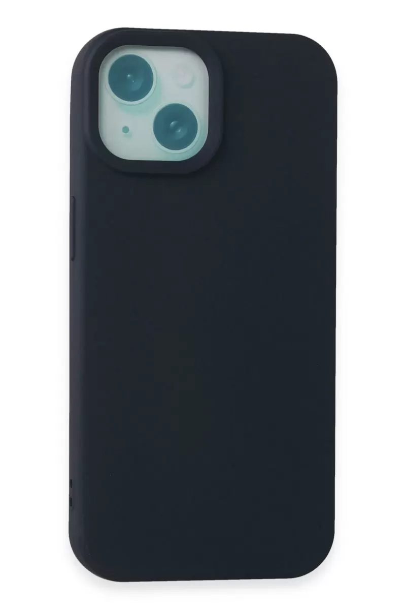 Newface Apple iPhone 15 Plus Kılıf Nano içi Kadife Silikon - Lacivert
