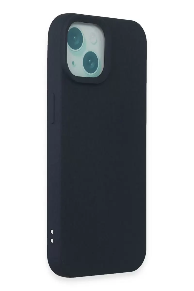 Newface Apple iPhone 15 Plus Kılıf Nano içi Kadife Silikon - Lacivert