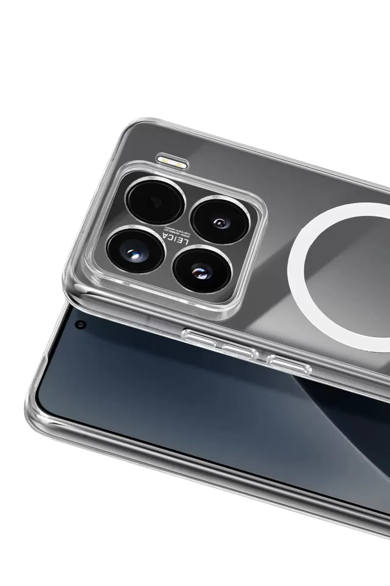 Newface Xiaomi Mi 15 Combo Sert Şeffaf Magsafe Kapak - Şeffaf