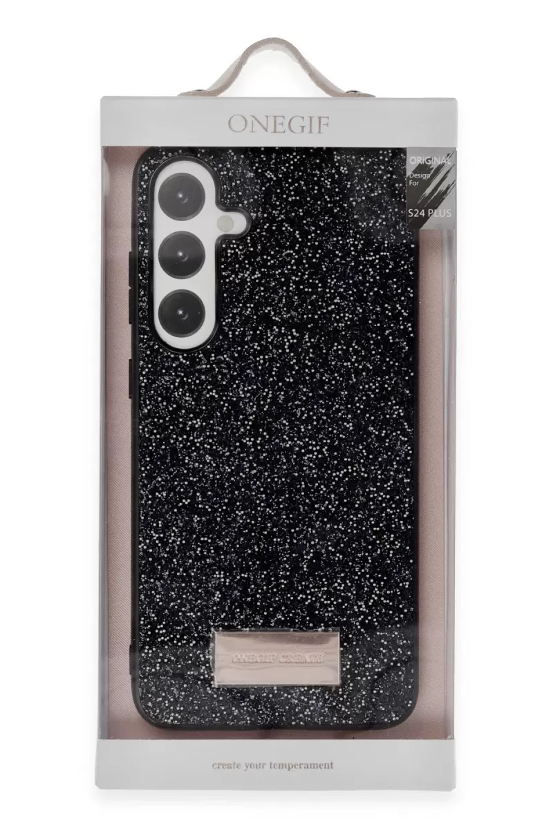Onegif Samsung Galaxy A34 5G Bright Simli Kapak - Pembe