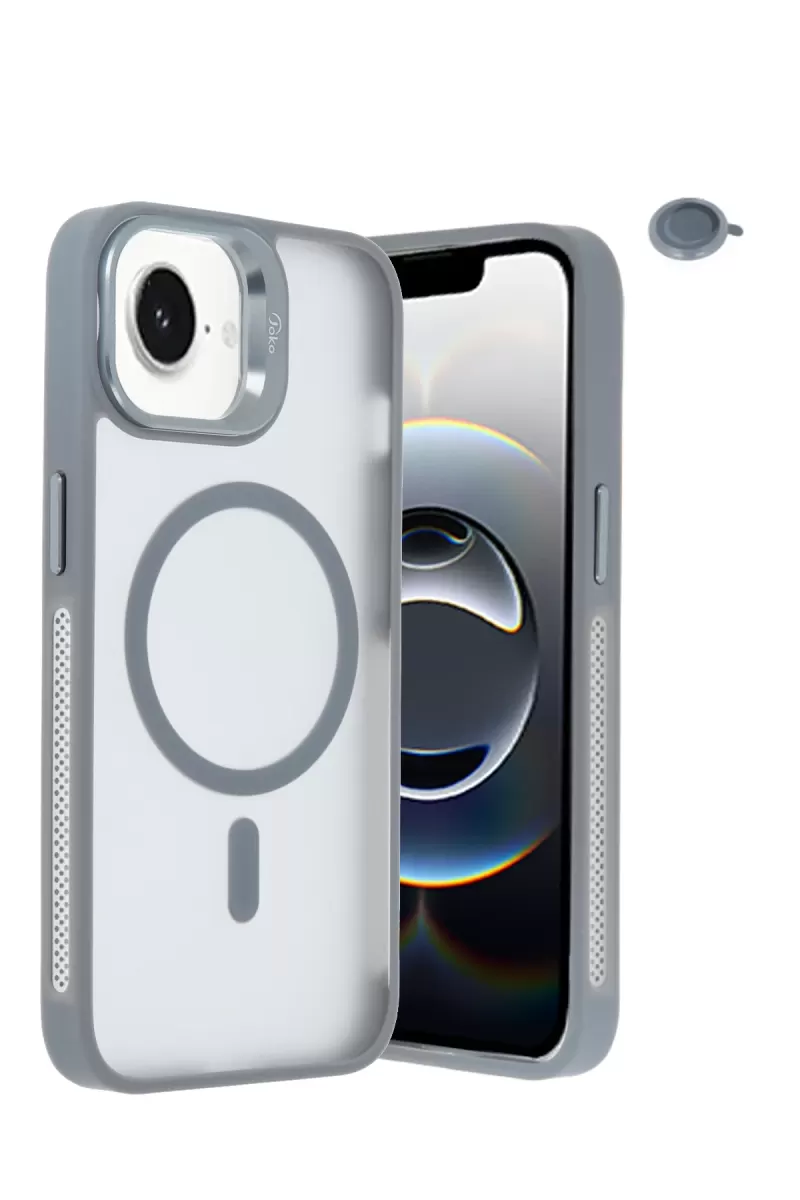 Joko Apple iPhone 16E Flet Lens Magsafe Kapak - Gri