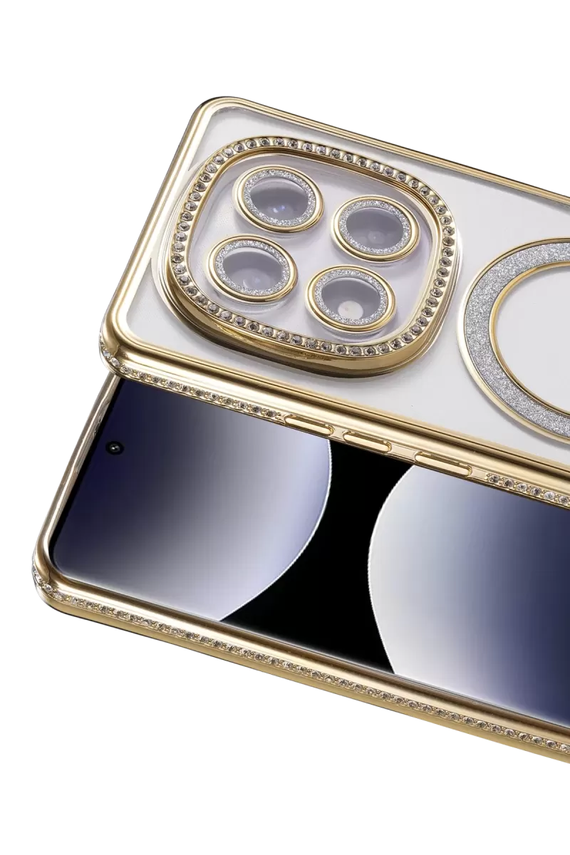 Newface Xiaomi Redmi Note 14 Pro 4G Joke Simli Magneticsafe Kılıf - Gold