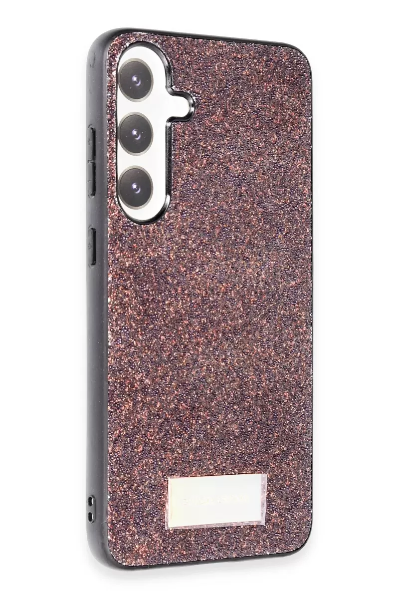 Onegif Samsung Galaxy A34 5G Bright Simli Kapak - Derin Mor