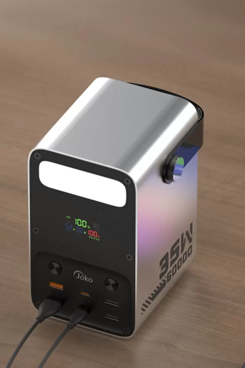 Joko J51 60.000 mAh Dijital Sarj Göstergeli Led Işıklı 35W PD Powerbank - Gümüş
