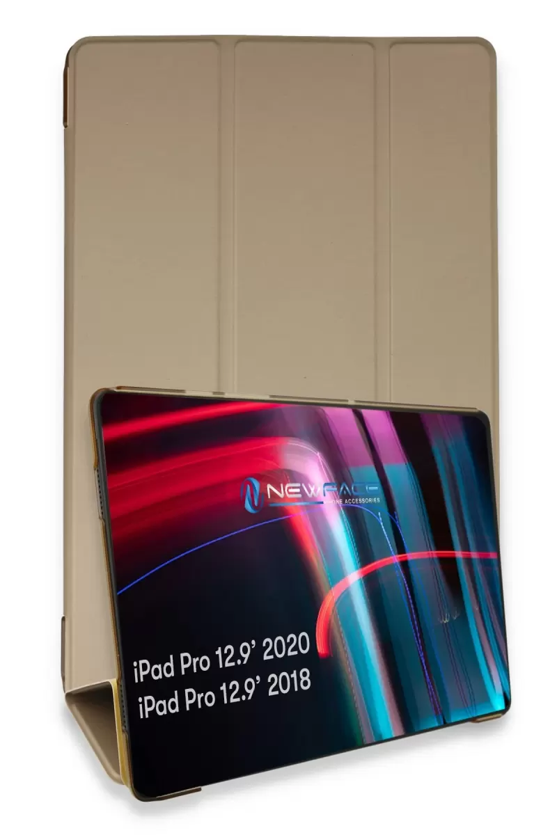 Newface Apple iPad Pro 12.9 (2021) Kılıf Tablet Smart Kılıf - Gold
