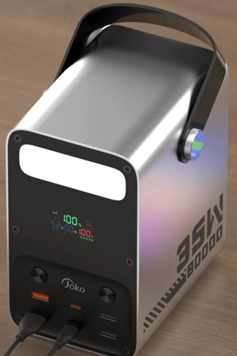 Joko J52 80.000 mAh Dijital Şarj Göstergeli Led Işıklı 35W PD Powerbank - Gümüş