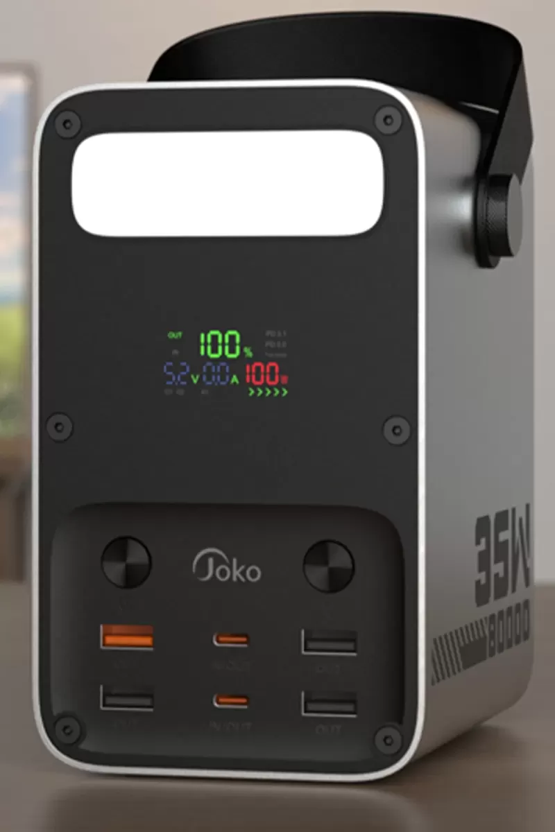 Joko J52 80.000 mAh Dijital Şarj Göstergeli Led Işıklı 35W PD Powerbank - Gümüş