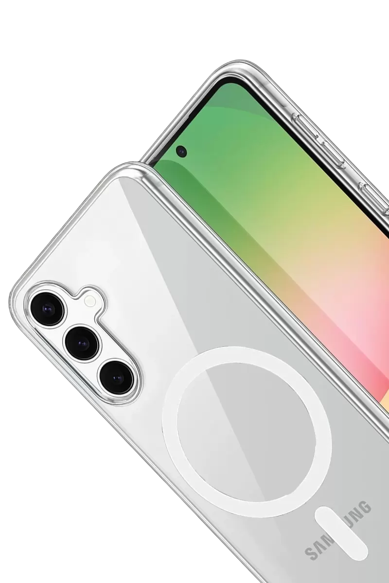 Newface Samsung Galaxy A17 5G Combo Sert Şeffaf Magsafe Kapak - Şeffaf