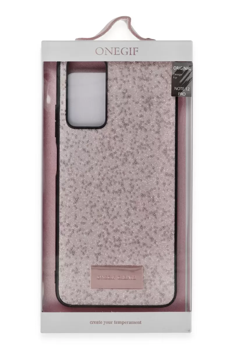 Onegif Xiaomi Redmi Note 12 Pro 4G Bright Simli Kapak - Derin Mor
