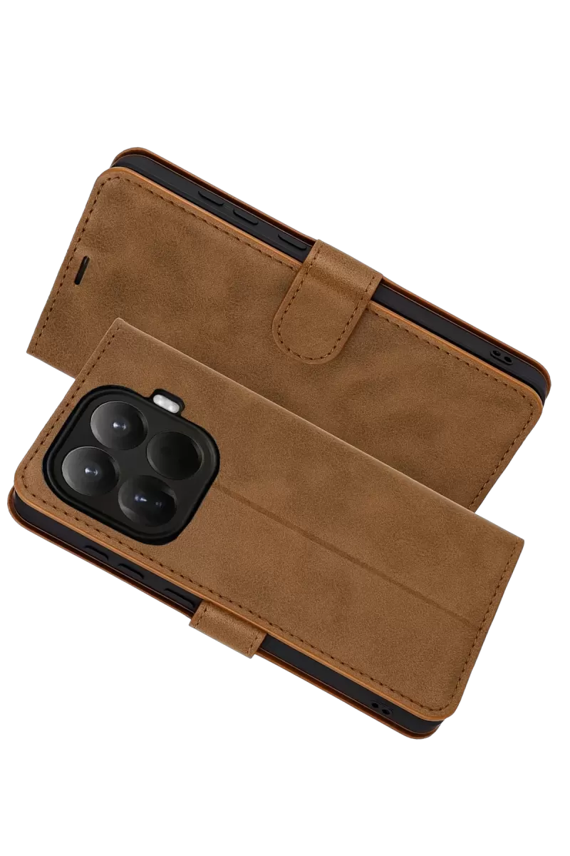 Newface Xiaomi Mi 15T Pro Trend S Plus Kapaklı Kılıf - Taba