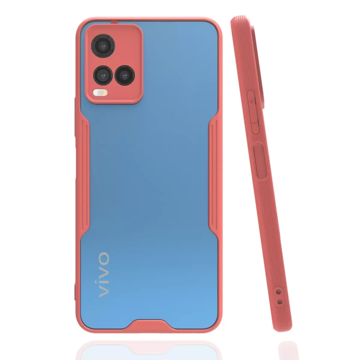 Newface Vivo Y21S Kılıf Platin Silikon - Pembe
