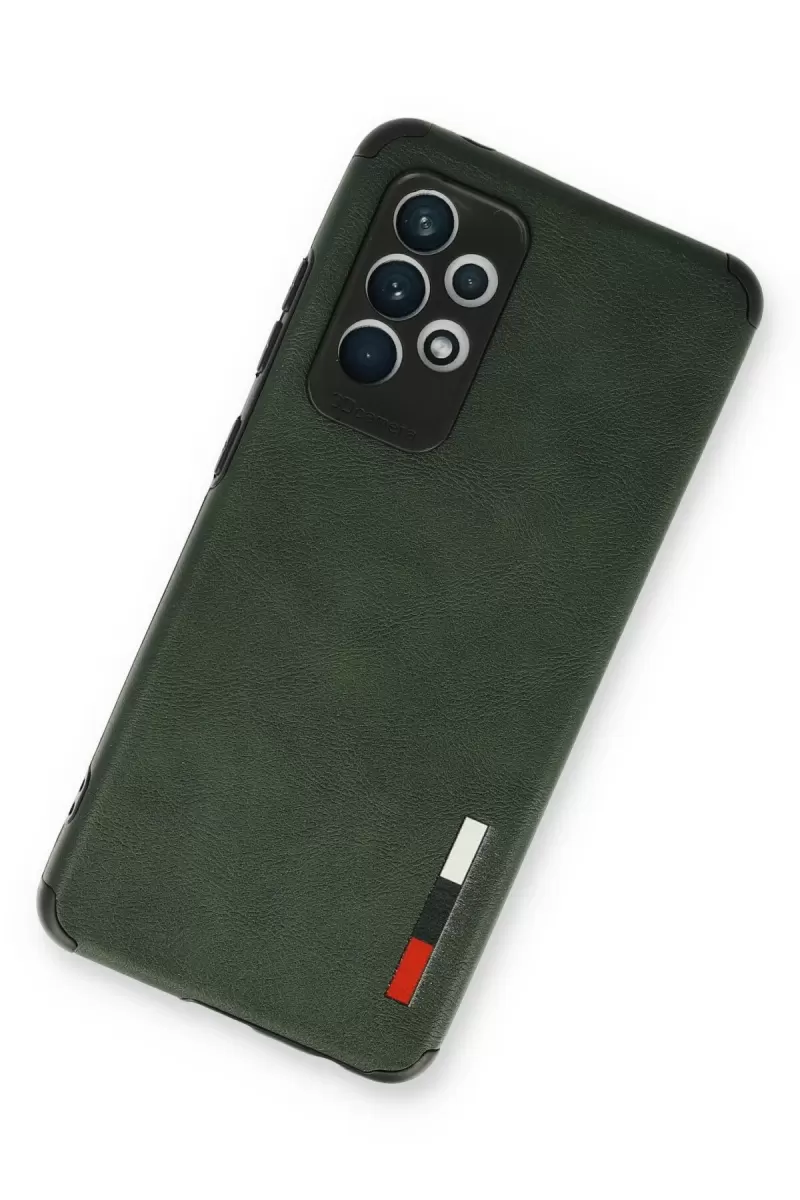 Newface Samsung Galaxy A33 5G Kılıf Loop Deri Silikon - Yeşil