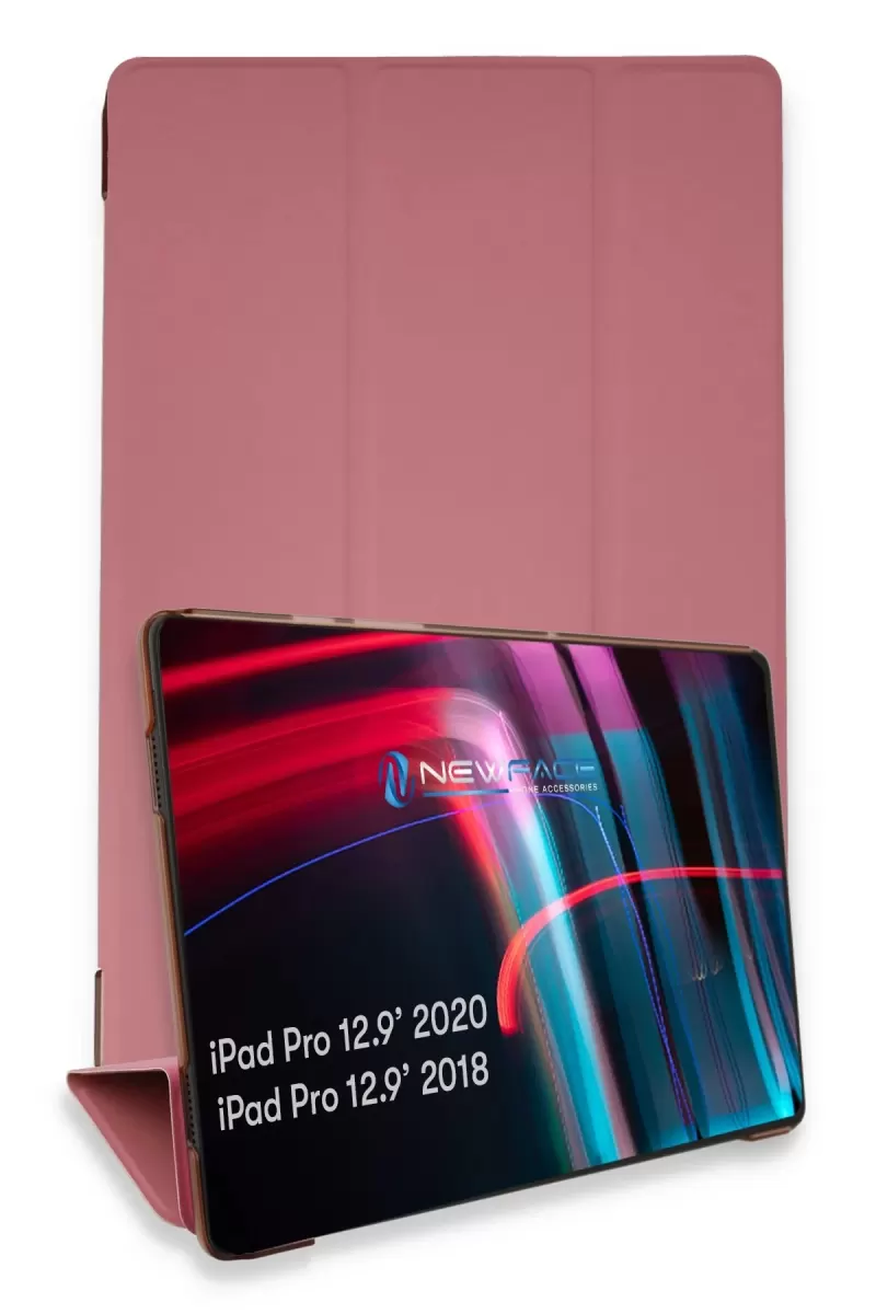 Newface Apple iPad Pro 12.9 (2021) Kılıf Tablet Smart Kılıf - Pembe