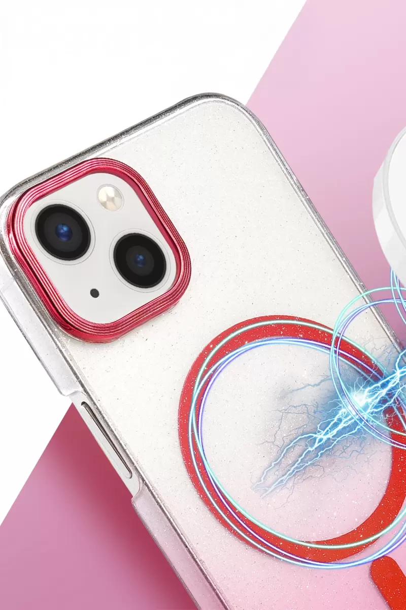Newface Apple iPhone 15 Glossy Magsafe Kapak - Siyah