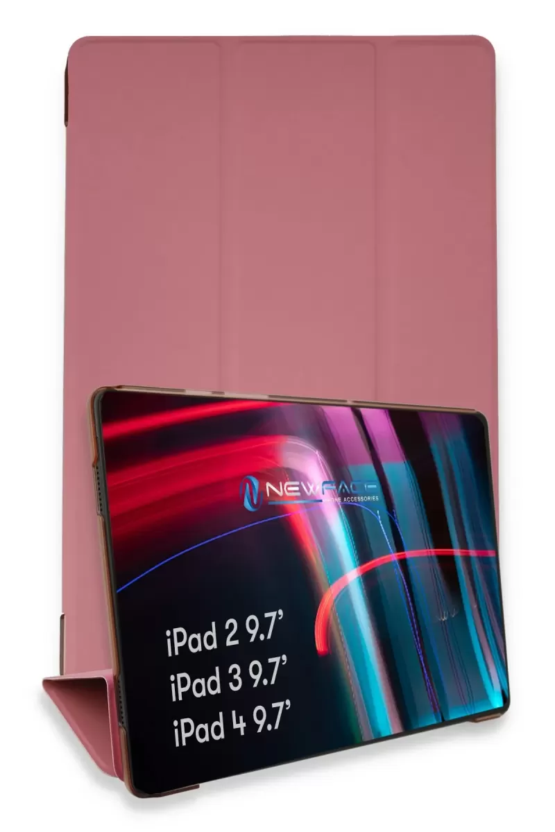 Newface Apple iPad 4 9.7 Kılıf Tablet Smart Kılıf - Pembe