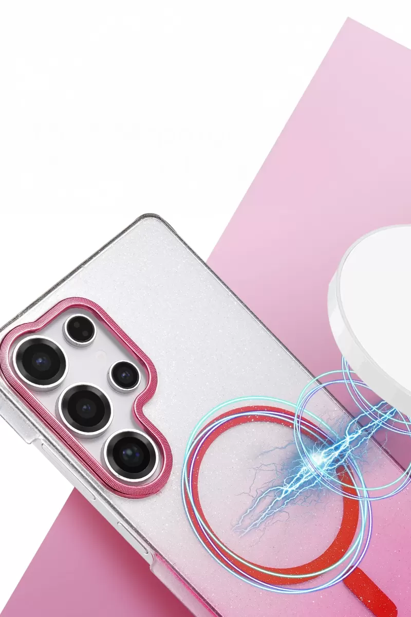Newface Samsung Galaxy S23 Ultra Glossy Magsafe Kapak - Mavi