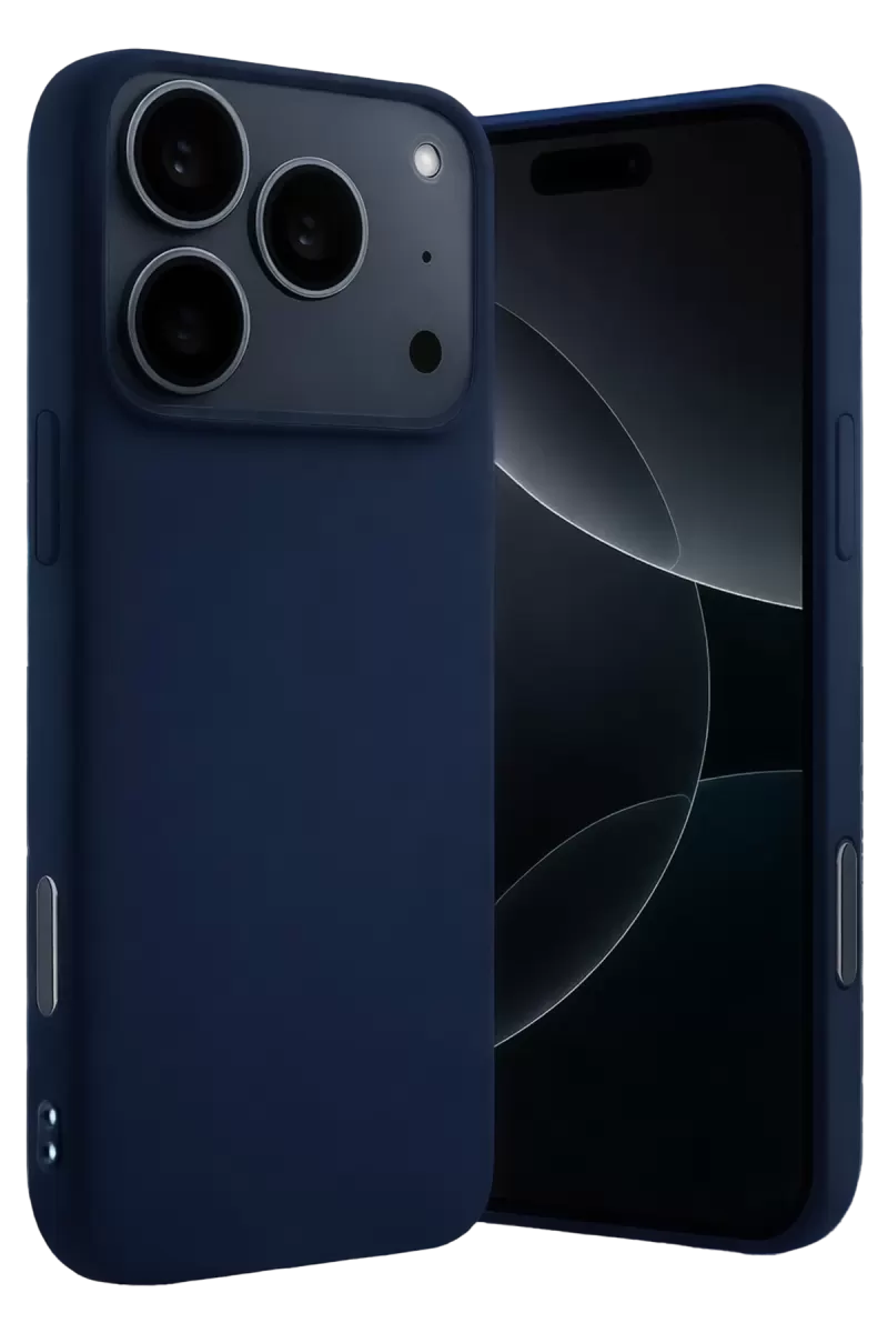 Newface Apple iPhone 17 Pro Max Nano içi Kadife Silikon - Lacivert