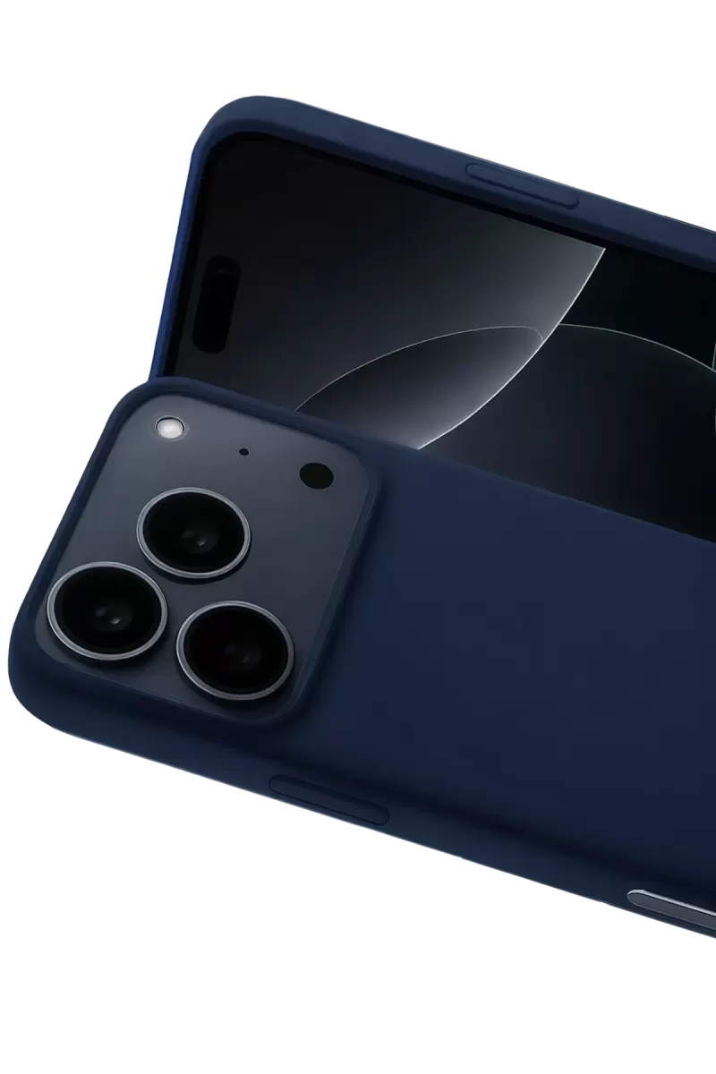 Newface Apple iPhone 17 Pro Max Nano içi Kadife Silikon - Lacivert