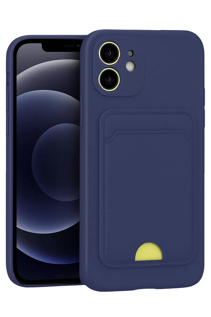 Newface Apple iPhone 11 Kılıf Kelvin Kartvizitli Silikon - Lacivert