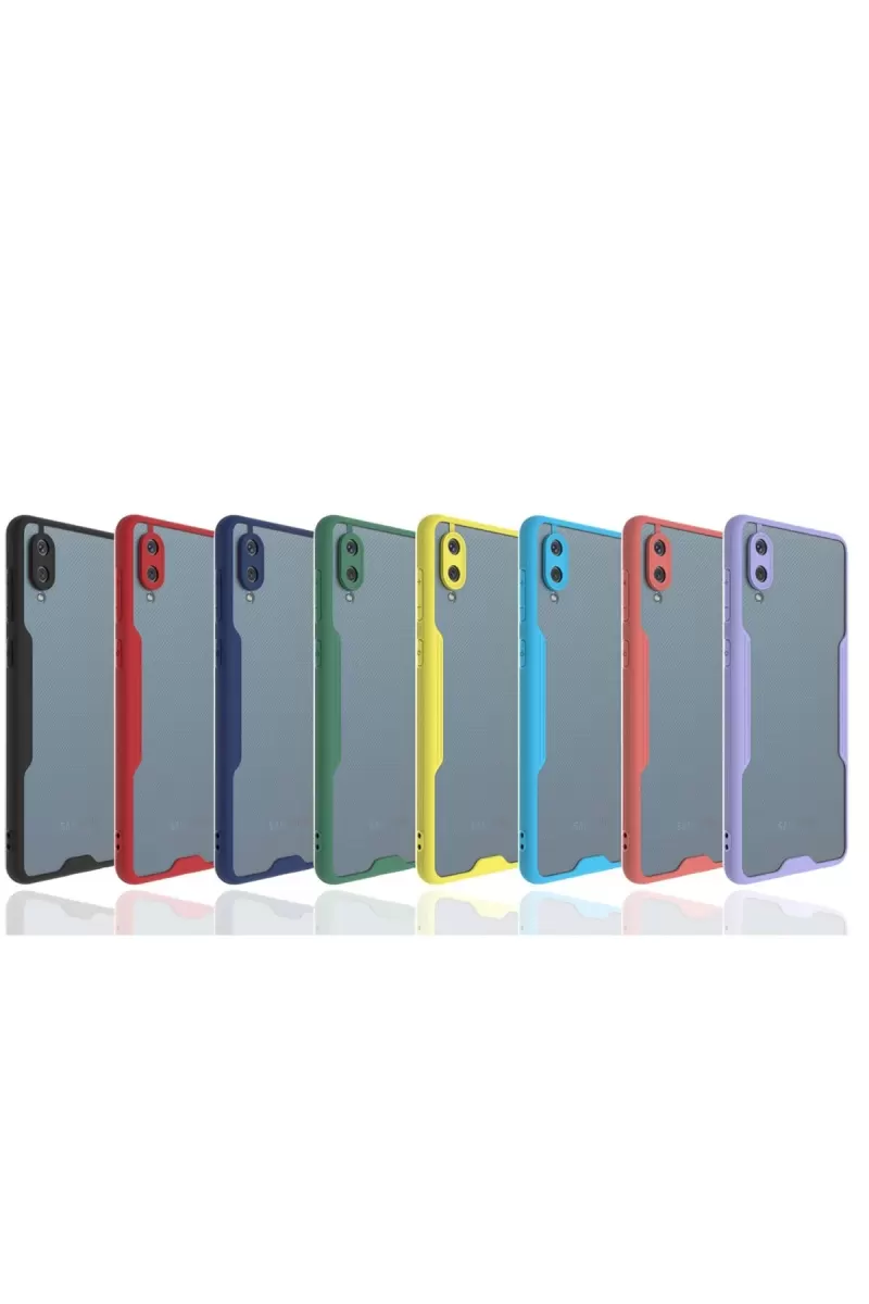 Newface Samsung Galaxy A02 Kılıf Platin Silikon - Lacivert