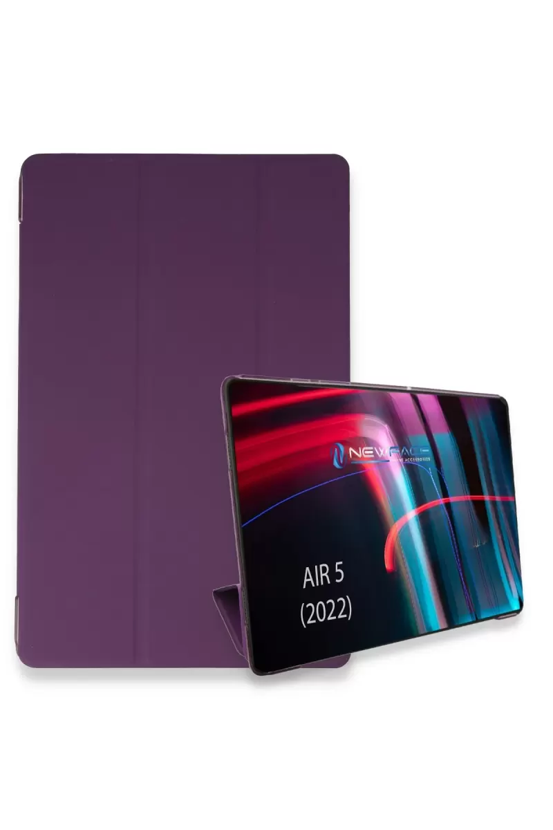 Newface Apple iPad Air 5 (2022) Kılıf Tablet Smart Kılıf - Mor