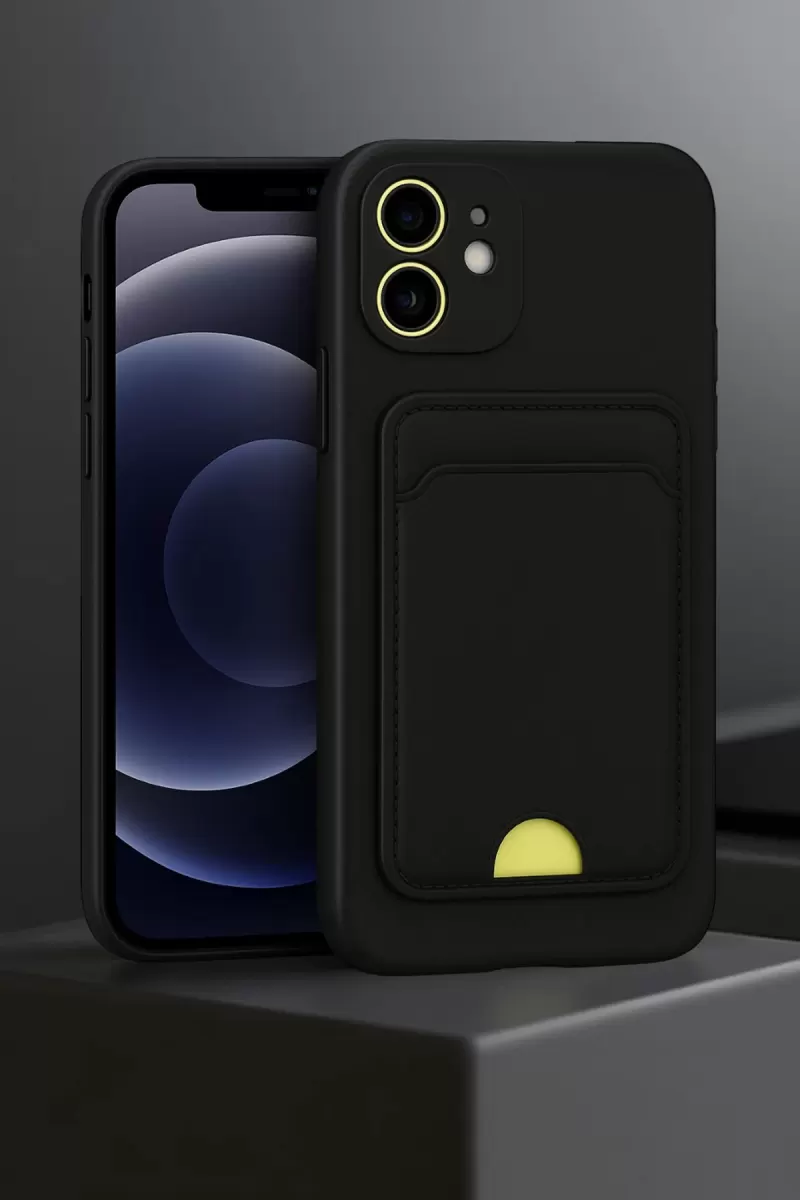 Newface Apple iPhone 11 Kılıf Kelvin Kartvizitli Silikon - Bordo