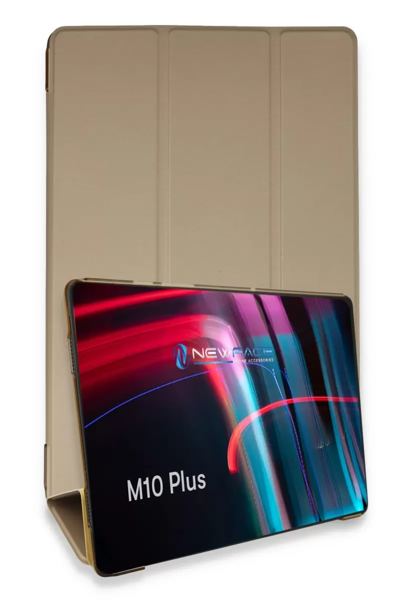 Newface Lenovo M10 FHD Plus X606F Kılıf Tablet Smart Kılıf - Gold
