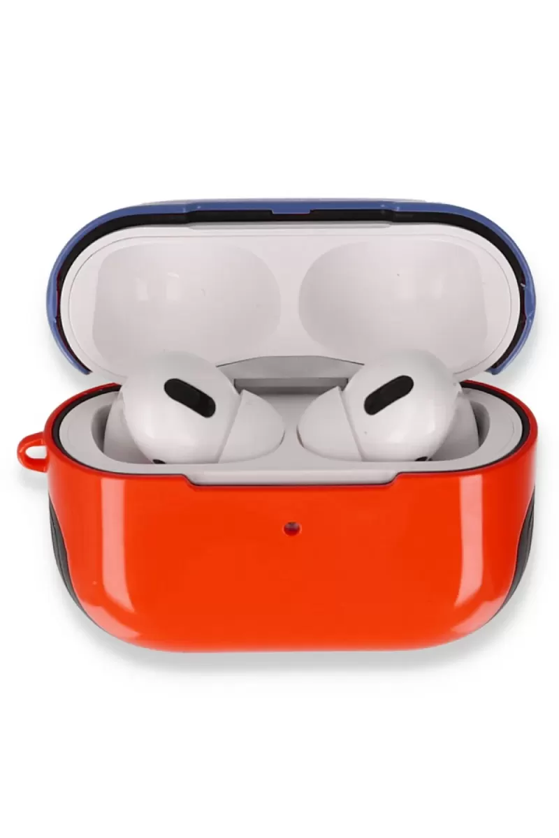 Newface Apple Airpods 3 (3.nesil) 3in1 Kılıf - Kırmızı-Lacivert