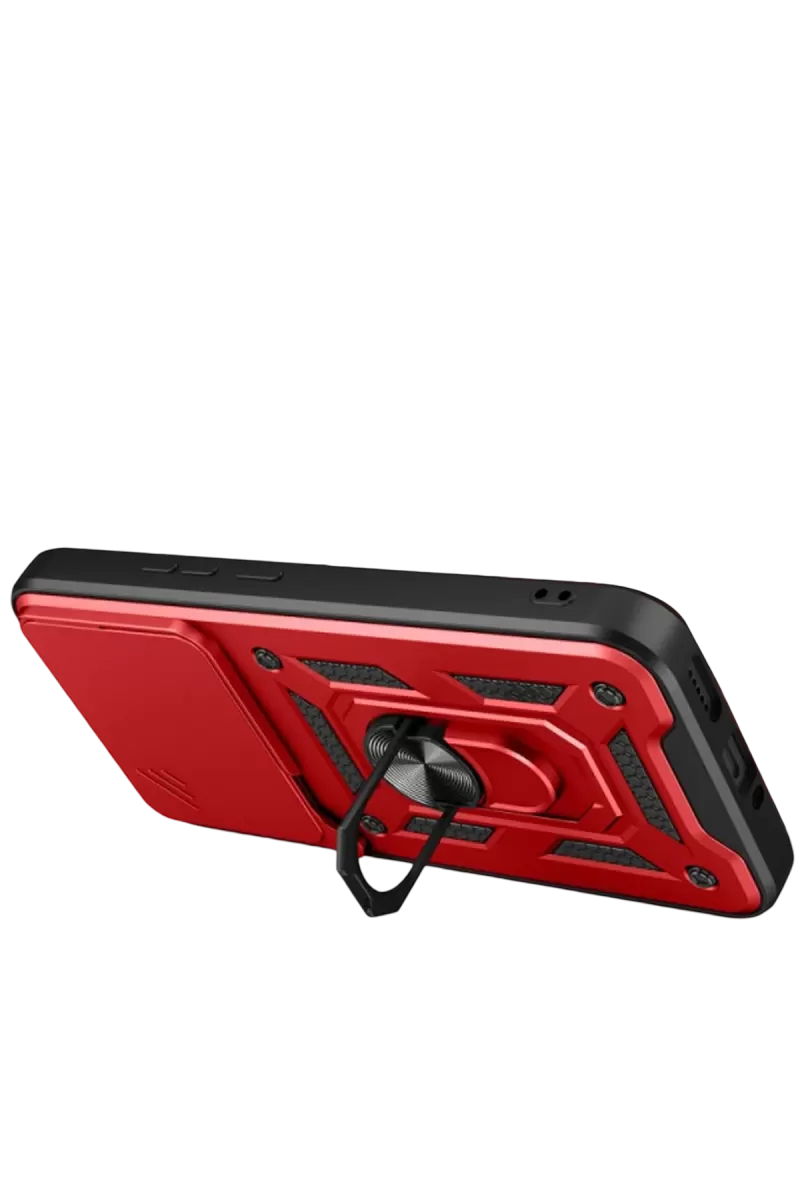 Newface Xiaomi Mi 15T Pro Pars Lens Yüzüklü Silikon - Kırmızı