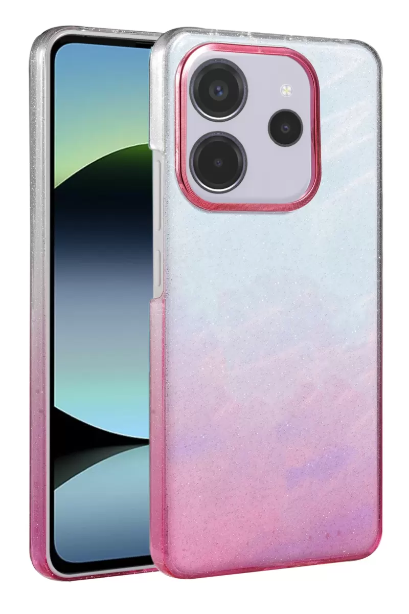 Newface Xiaomi Redmi 12 Glossy Kapak - Pembe