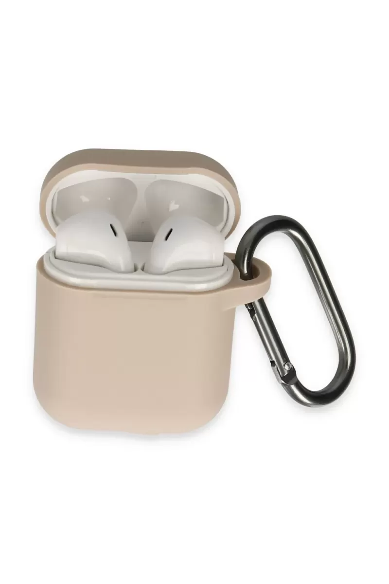 Newface Apple Airpods 2 (2.nesil) Hang Kılıf - Pudra