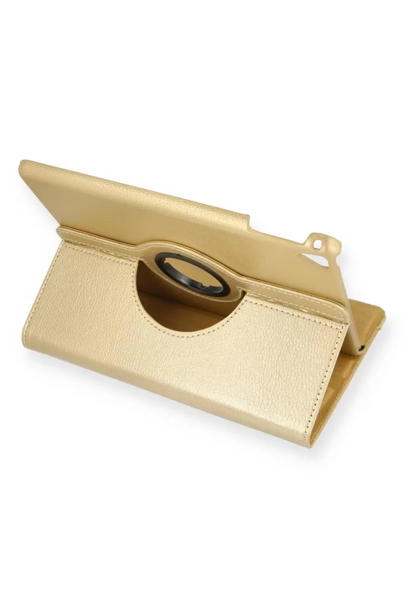 Newface Apple iPad 9.7 (2018) Kılıf 360 Tablet Deri Kılıf - Gold