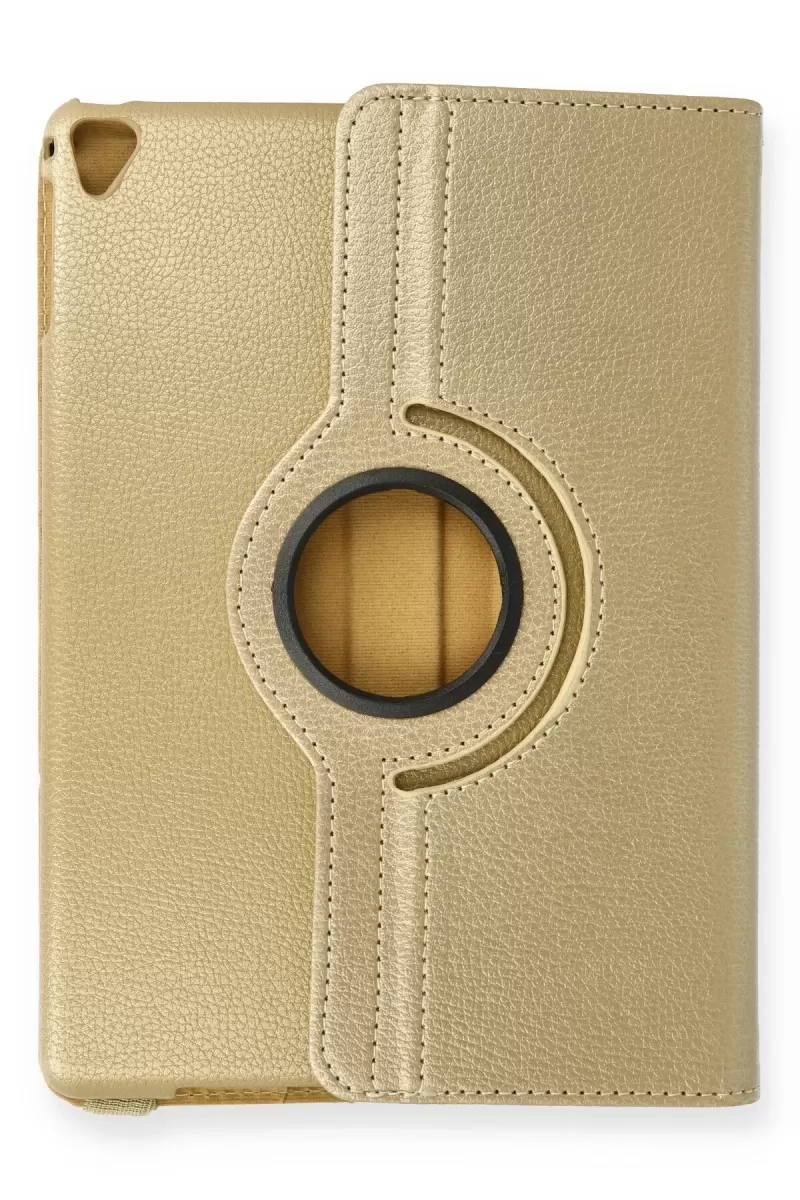 Newface Apple iPad 9.7 (2018) Kılıf 360 Tablet Deri Kılıf - Gold