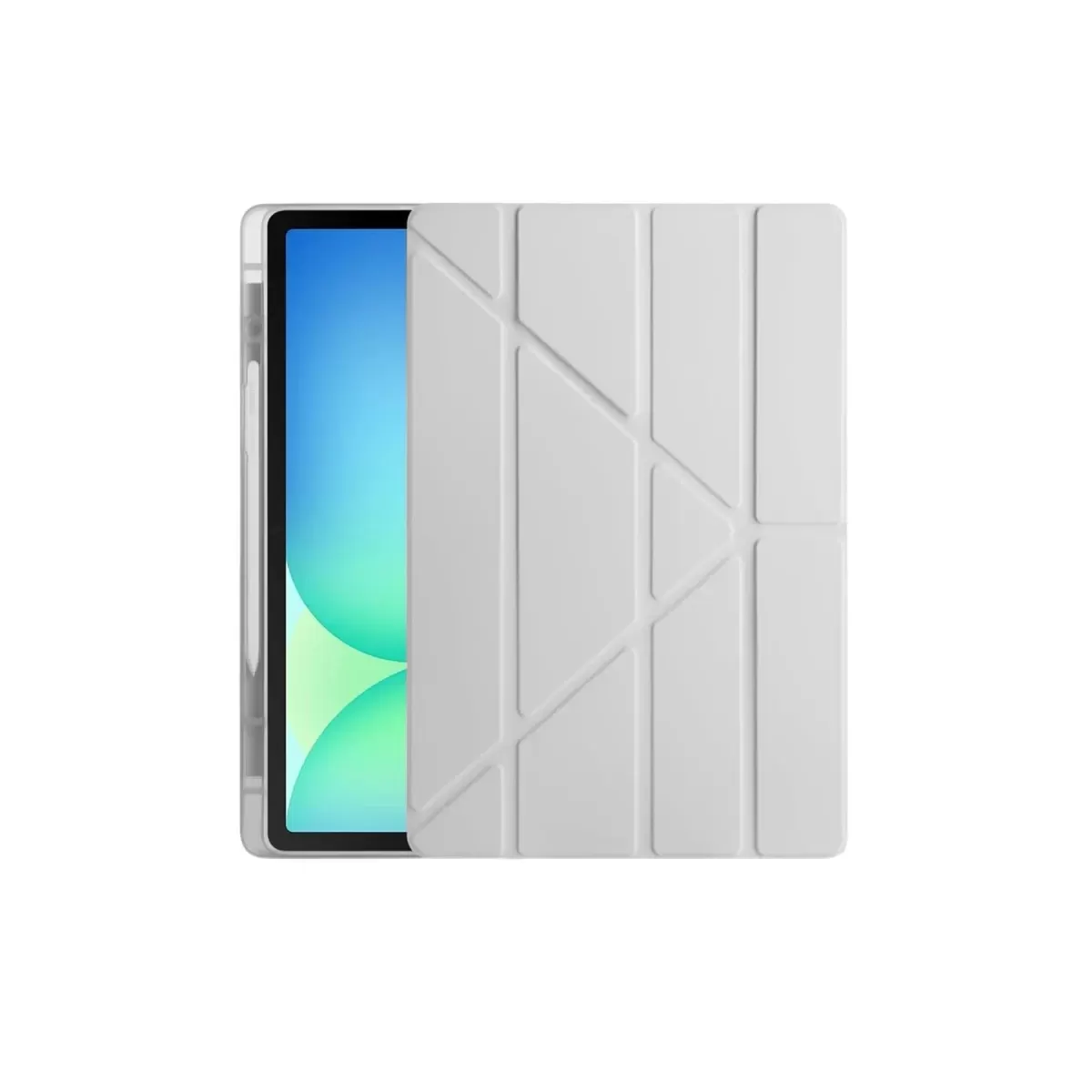 Newface Apple iPad Air 13 (2024) Kılıf Kalemlikli Mars Tablet Kılıfı - Gri