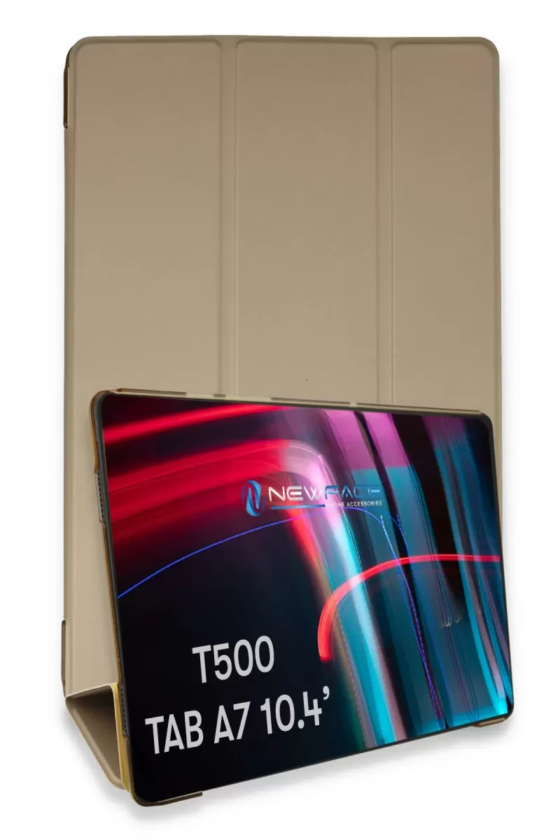 Newface Samsung Galaxy T500 Tab A7 10.4 Kılıf Tablet Smart Kılıf - Gold