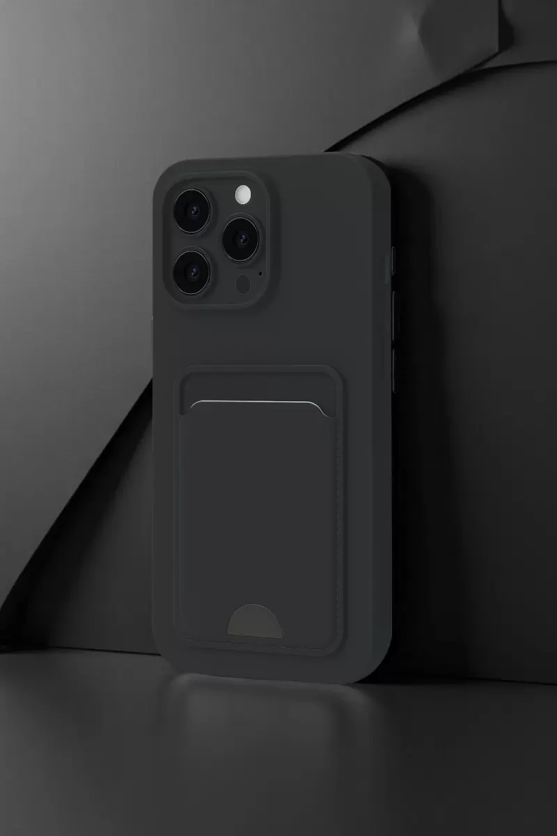 Newface Apple iPhone 16 Pro Kılıf Kelvin Kartvizitli Silikon - Bordo